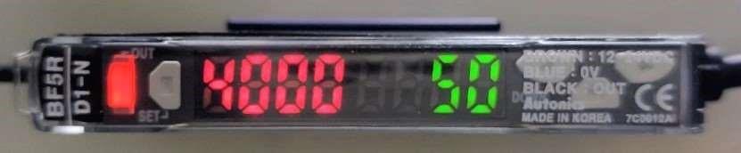 Sensor amplifier default display