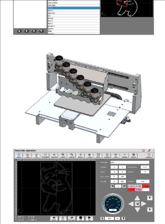Feeder placement on holder and operation screen